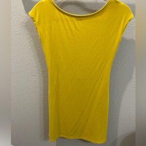 Yellow Free People Backless Mini Dress